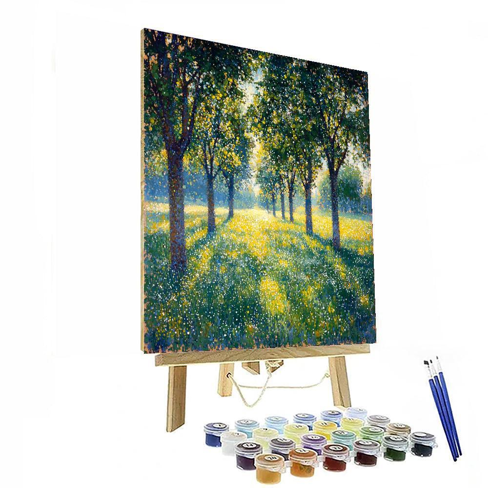 Georges Seurat Inspired Dappled Meadowlight  Paint By Numbers Art
