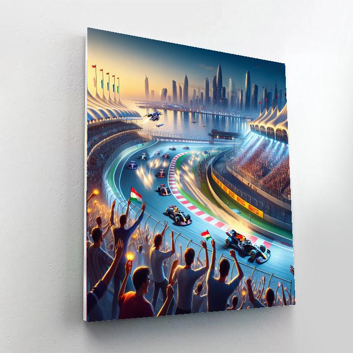 Yas Marina Circuit Abu Dhabi - Uae Painting Number Kit