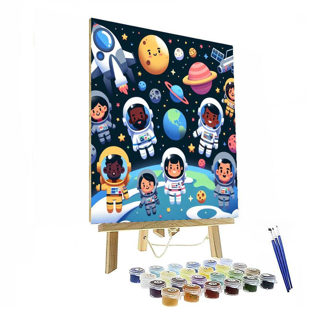 Space Discovery Crew DIY Paint By Numbers