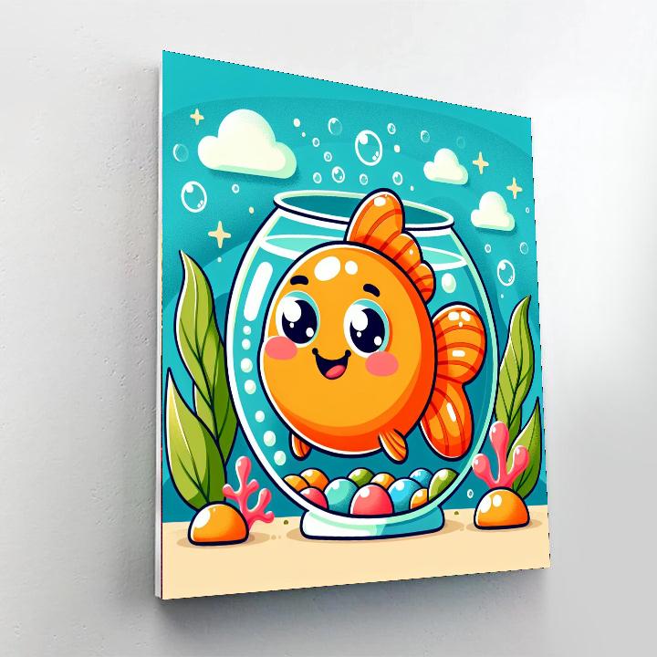 Giggles The Goldfish Painting By Numbers Kit