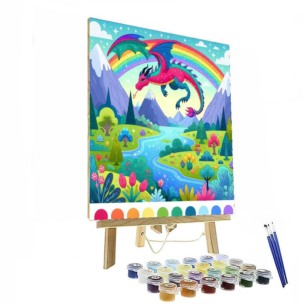 Rainbow Dragon Quest Painting By Numbers Kit