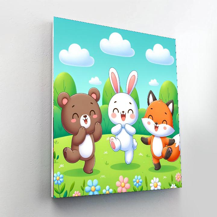 Dancing Little Animals Numbered Painting Kits