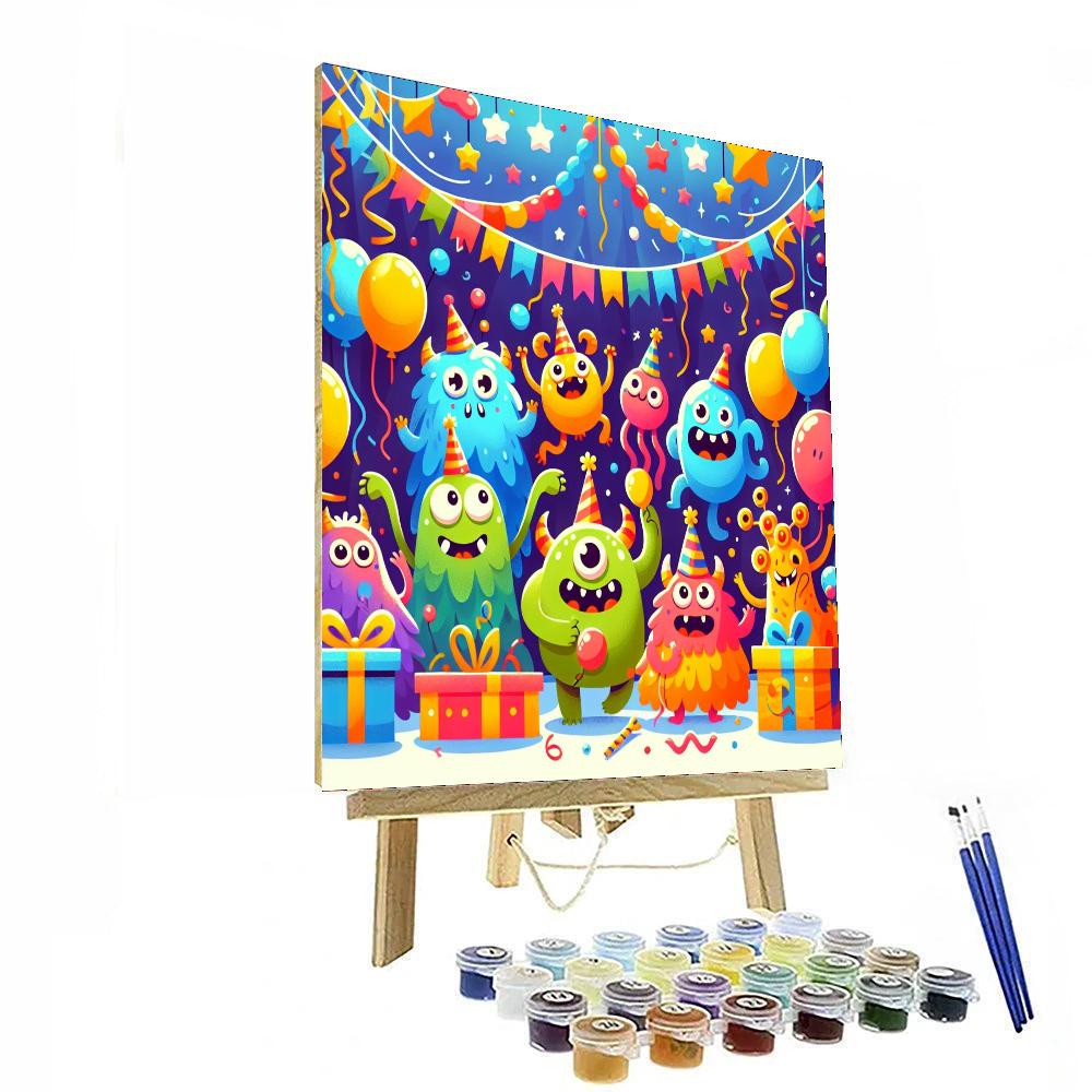 Giggle Fest With Monsters Numbered Painting Kits