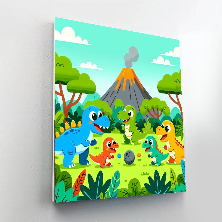 Creative Dinosaur Friends Paint By Numbers Kits
