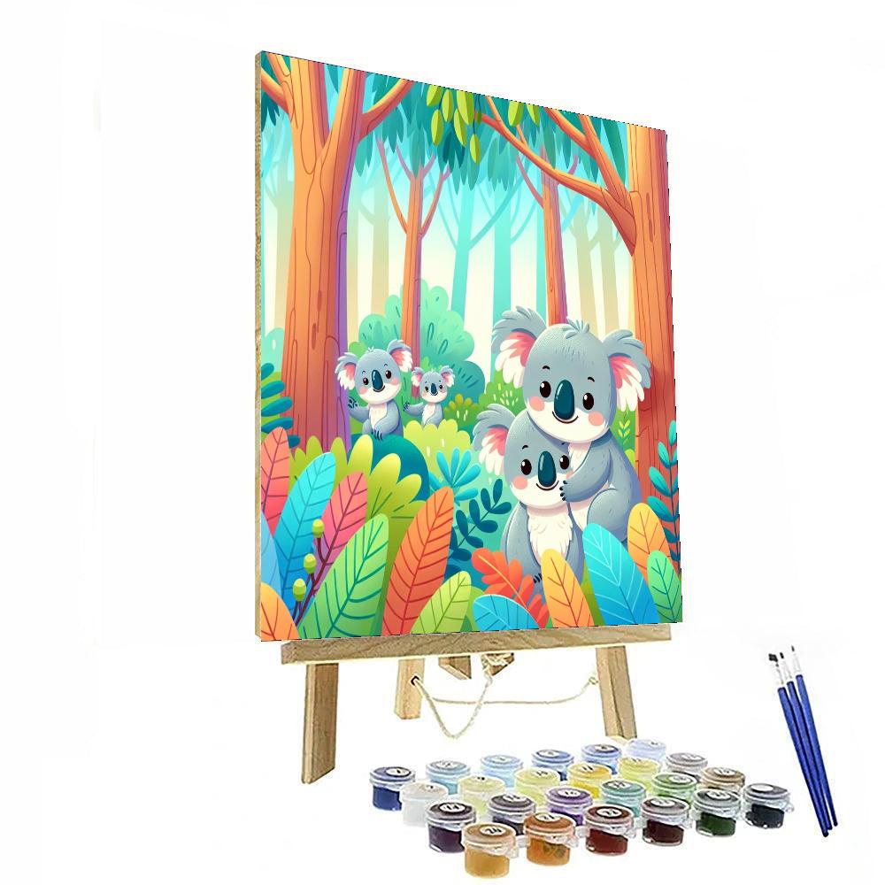 Cuddly Koala Friends Paint By Numbers Art