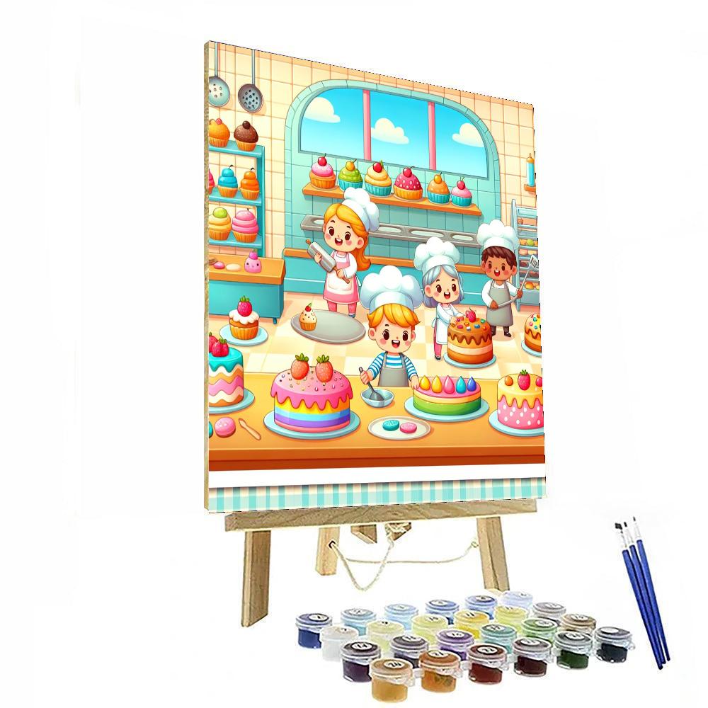 Charming Bakery Delights Painting Number Kit