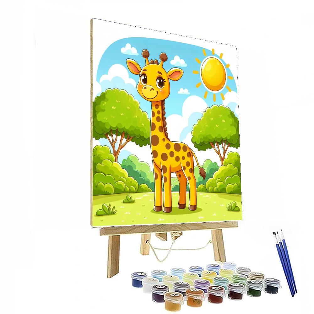 Cheery Giraffe Paint By Number