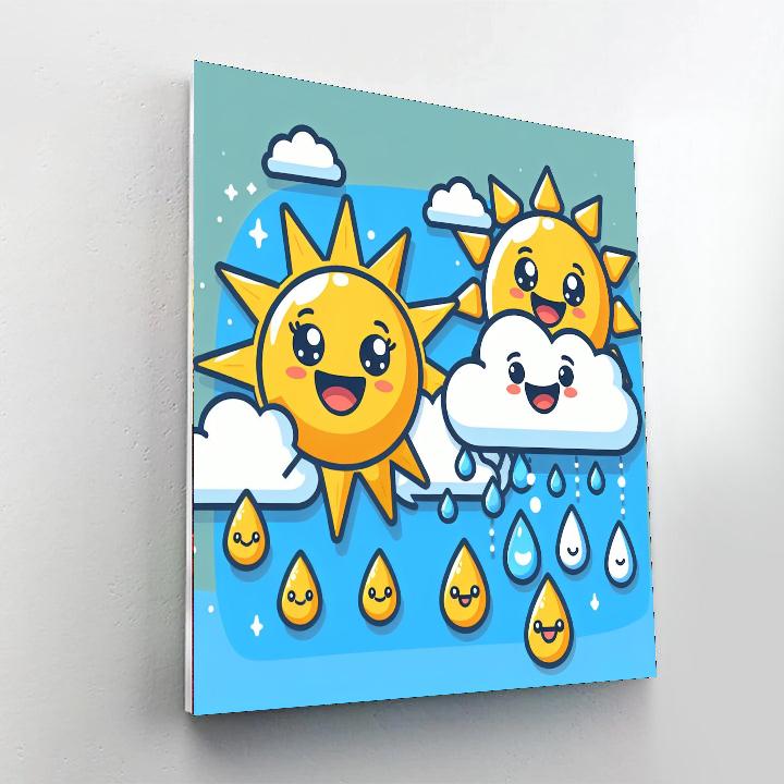 Whimsical Weather Watchers Numbered Painting Kits