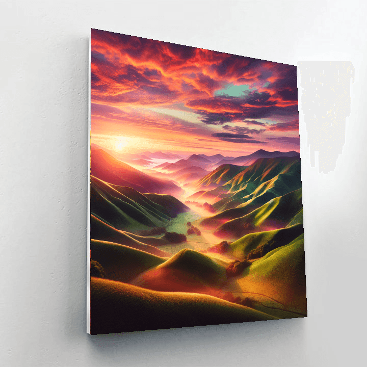 Majestic Valley Sunrise Paint By Numbers