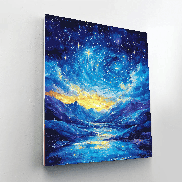 Van Gogh Inspired Celestial Map Of Dreams  Number Painting