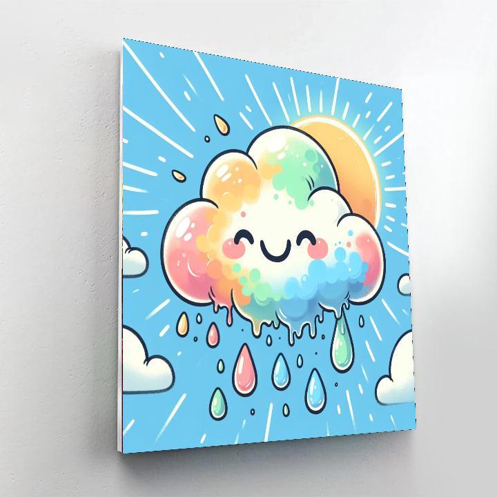 Playful Cloud Painting By Numbers Kit