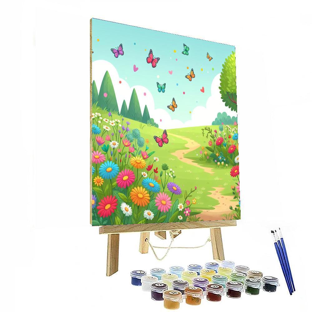 Butterfly Meadow Painting Number Kit