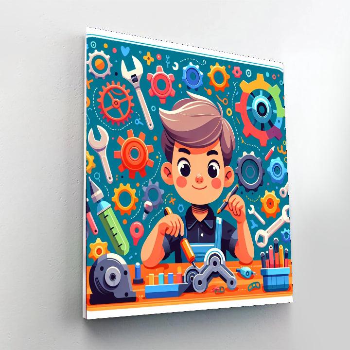 Little Engineer's Workshop Painting By Numbers Kit