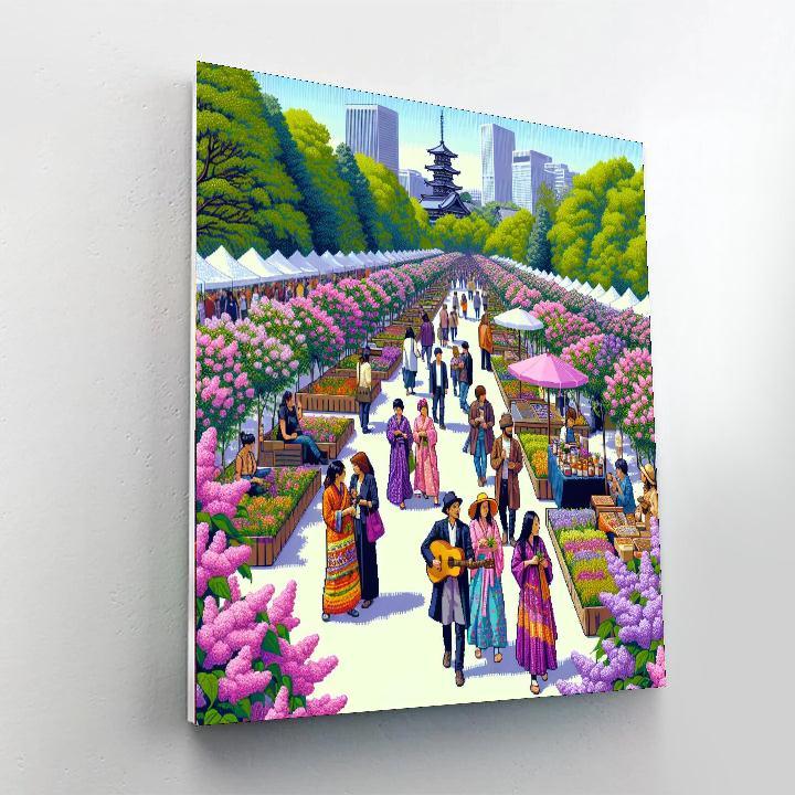 Sapporo Lilac Festival - Japan Painting By Numbers Kit
