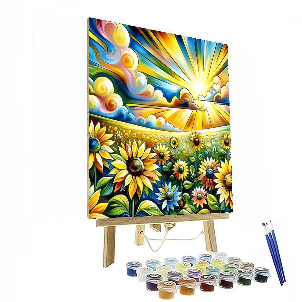 Sunflower Meadow Joy DIY Paint By Numbers