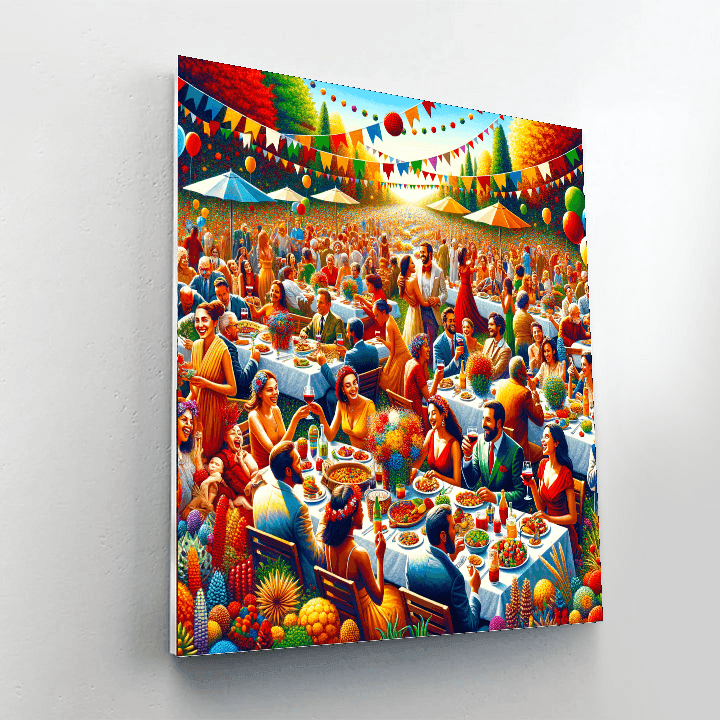 Lively Garden Party Paint By NumberLively Garden Party - DIY Painting By Numbers Kit - Image 2