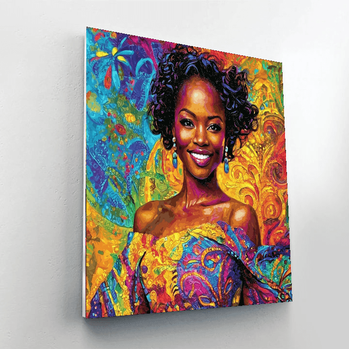 Lupita Nyong'o: The Radiant Spirit Of Diversity Painting By Numbers Kit