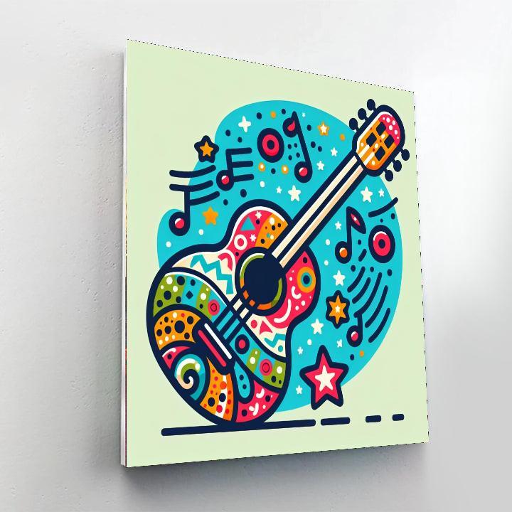 Funky Guitar Paint By Numbers