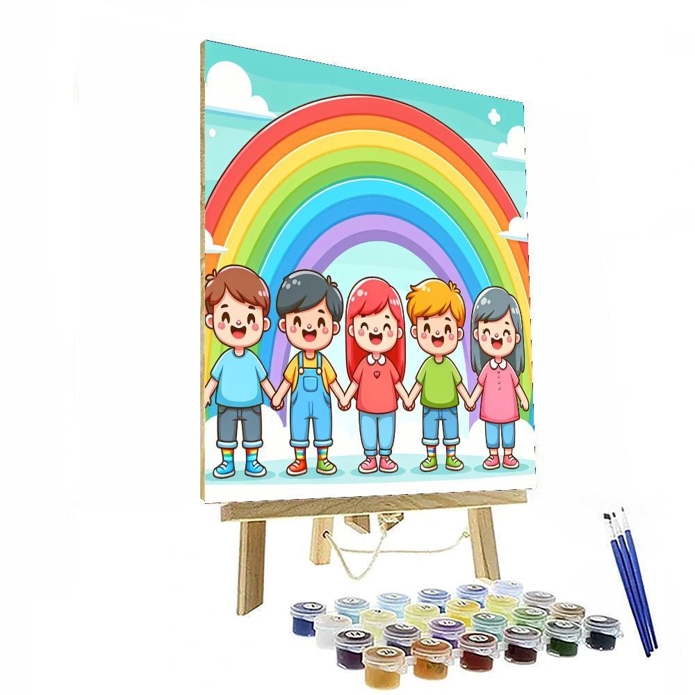 Bright Rainbow Friends Paint By Color