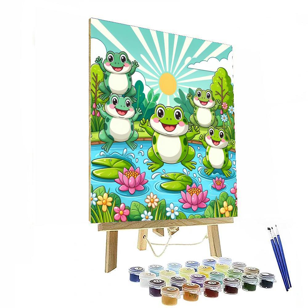 Fun Frogs Painting By Numbers Kit