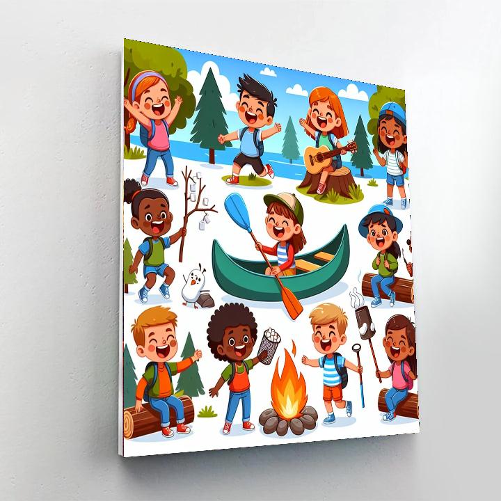 Wondrous Summer Camp Paint By Numbers Art