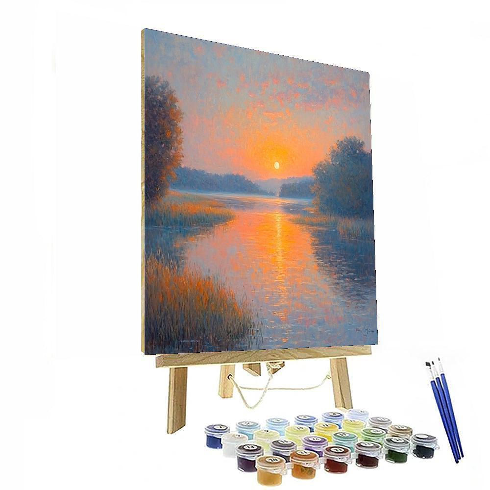 Claude Monet Inspired Monet's Evening Serenity  Numbered Painting Kits