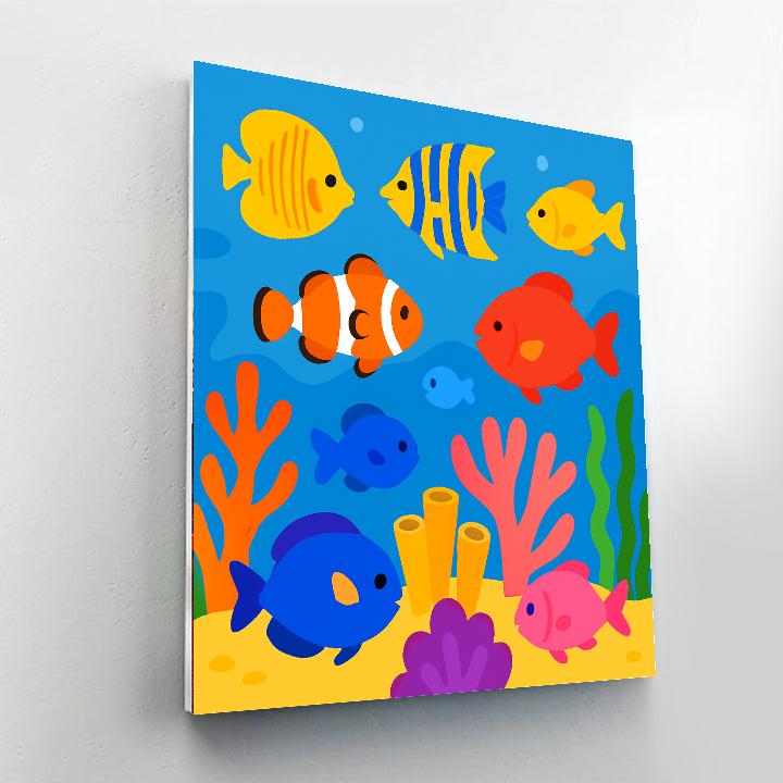 Friendly Ocean Reef Painting By Numbers Kit