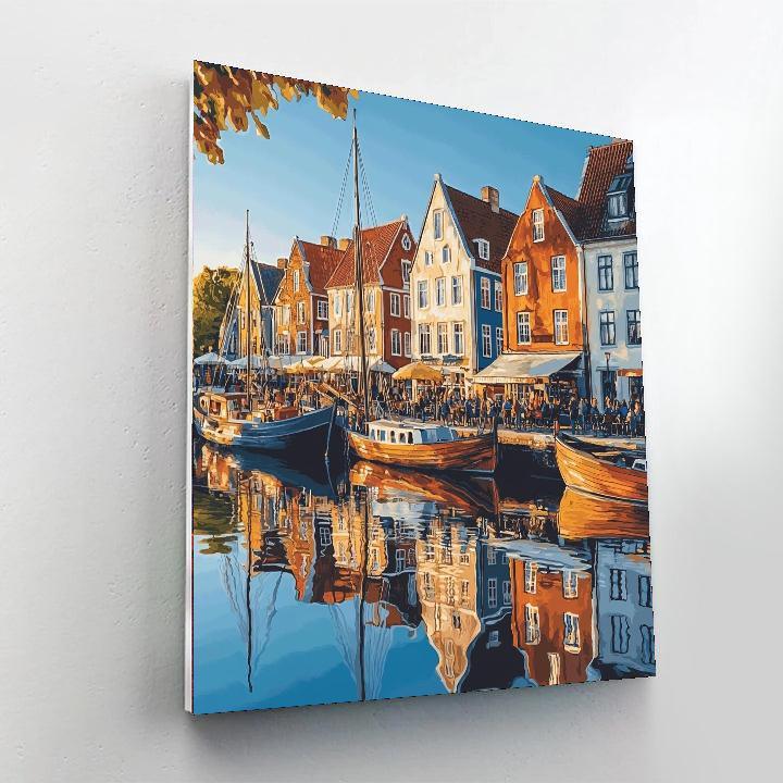 Copenhagen's Nyhavn - Denmark Numbered Painting Kits