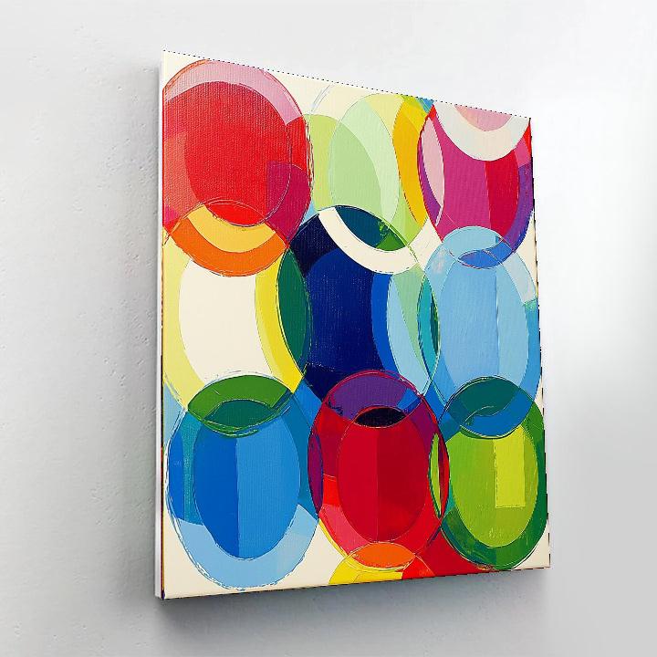 Georges Seurat Inspired Harmonious Circles  Paint By Numbers Art