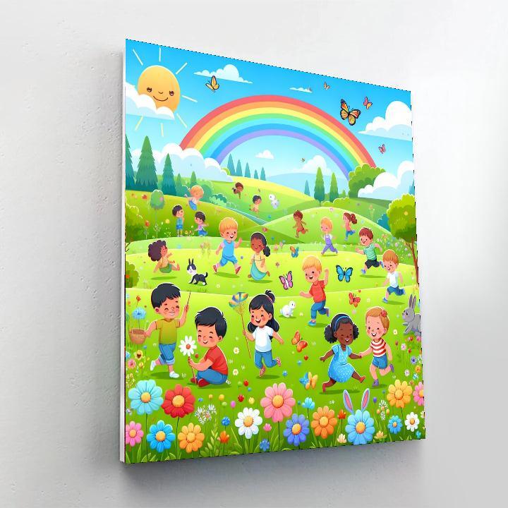 Rainbow Meadow Adventure Painting Number Kit