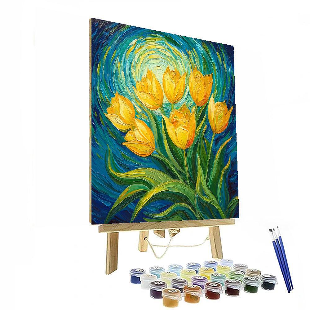 Vincent Van Gogh Inspired Tulip Symphony  Paint By Numbers