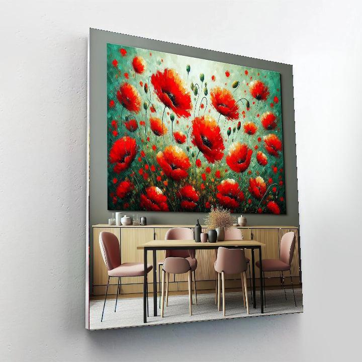 Poppies In Bloom Paint By Number