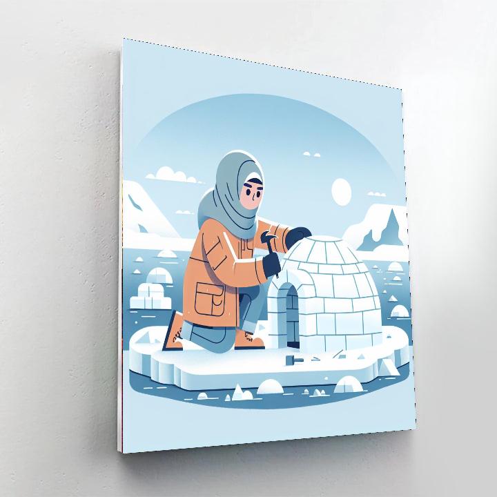 Arctic Survival Adventure Painting Number Kit