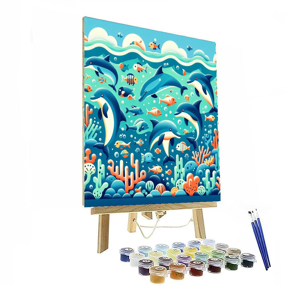 Whimsical Water World Number Painting