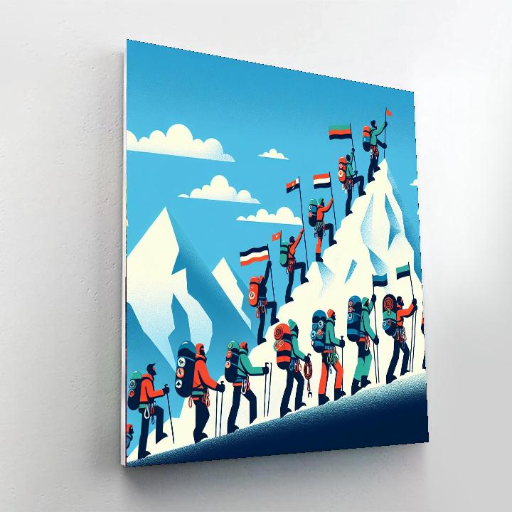 Mountain Adventure Climb DIY Paint By Numbers