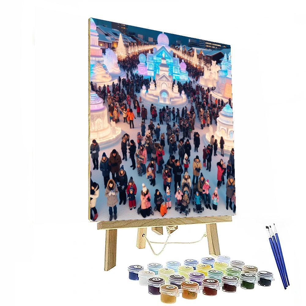 Snow Festival DIY Paint By Numbers
