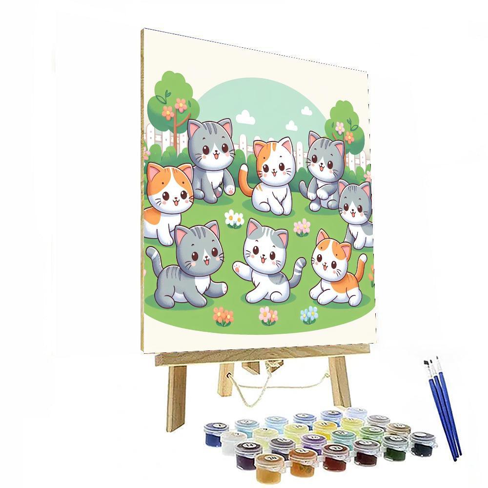 Playful Kittens Caper Paint By Color