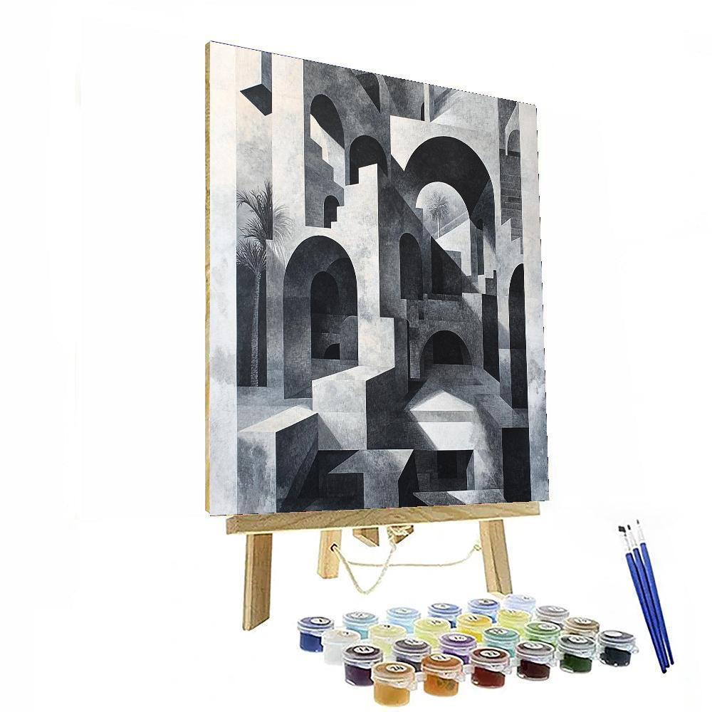 M.C. Escher Inspired Symbiotic Structures  Numbered Painting Kits