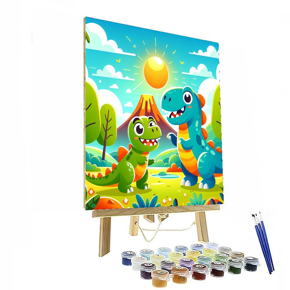 Dino Friends Playtime Painting Number Kit