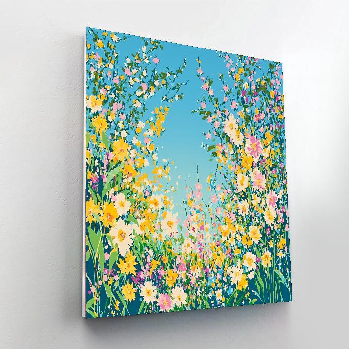 Hiroshige Inspired Dreams Of A Spring Meadow  Painting Number Kit
