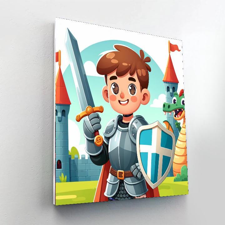 The Knight's Quest Number Painting