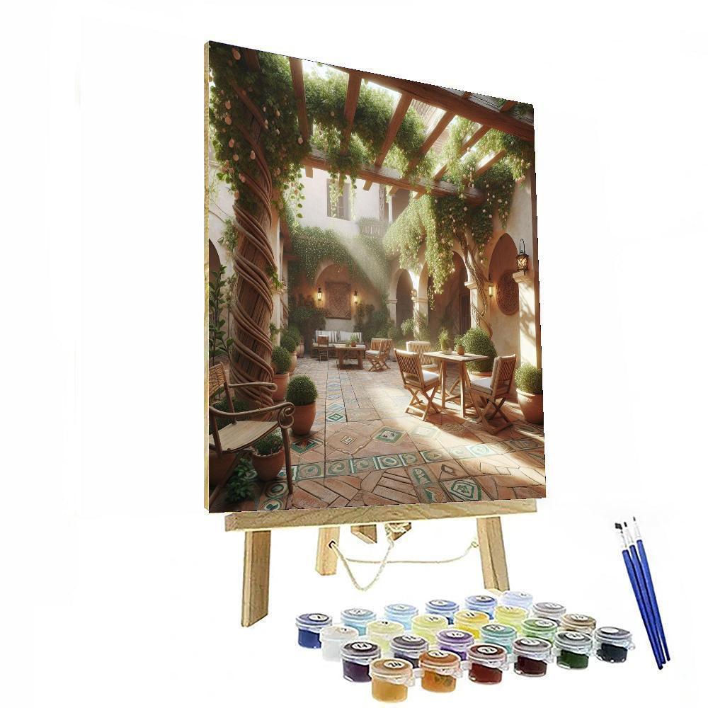 Mediterranean Courtyard Delight Numbered Painting Kits