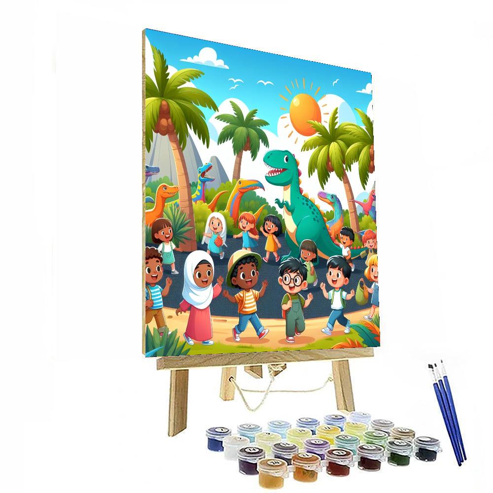Delightful Dino Adventure Painting By Numbers Kit
