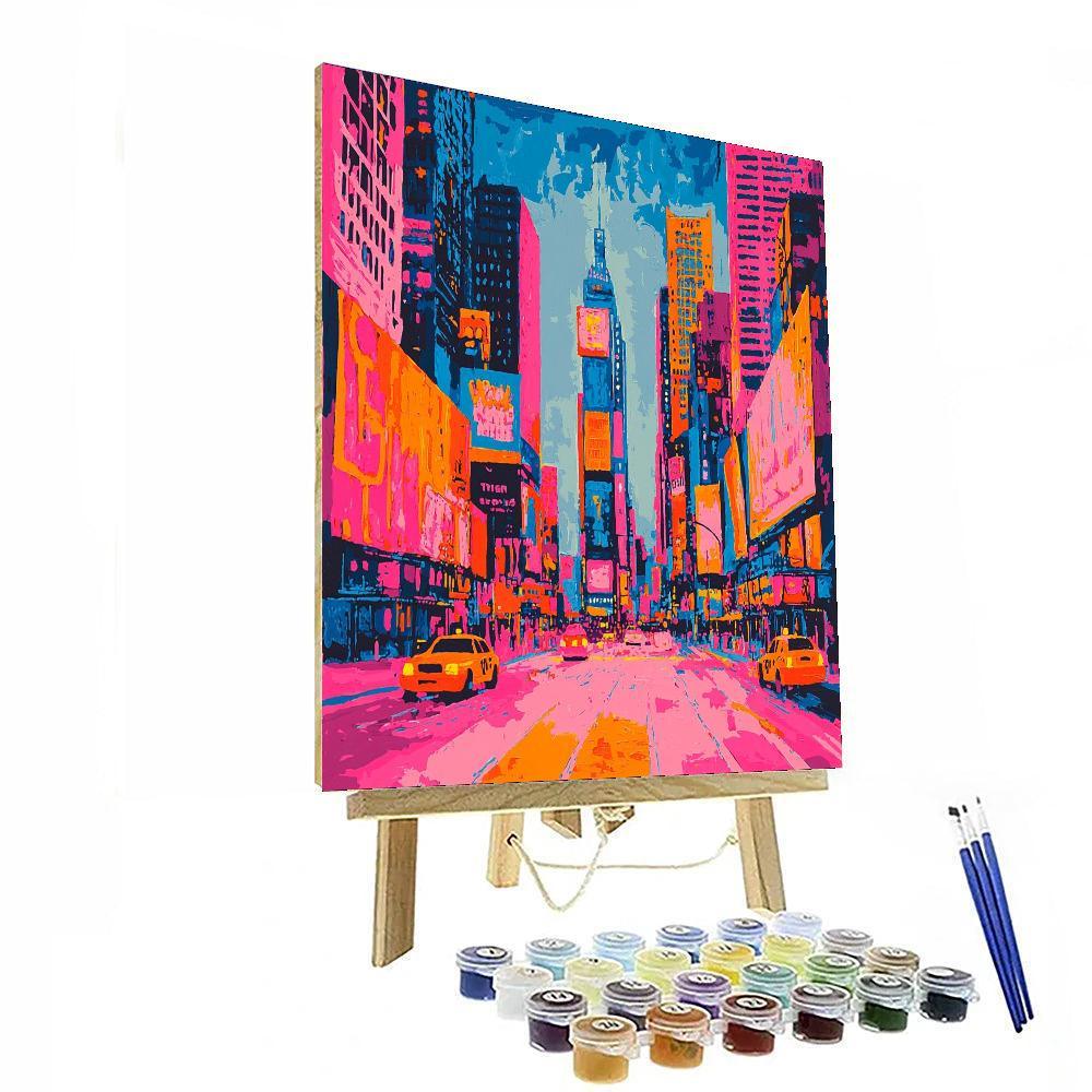 Andy Warhol Inspired Futuristic Urban Lights  Paint By Numbers