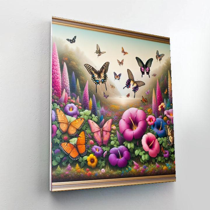 Elegant Butterfly Dance Numbered Painting Kits