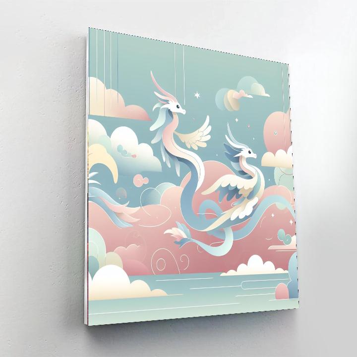 Dreamy Dragon Dancers Paint By Color