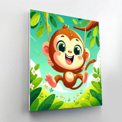 Friendly Jungle Monkey Paint By Number