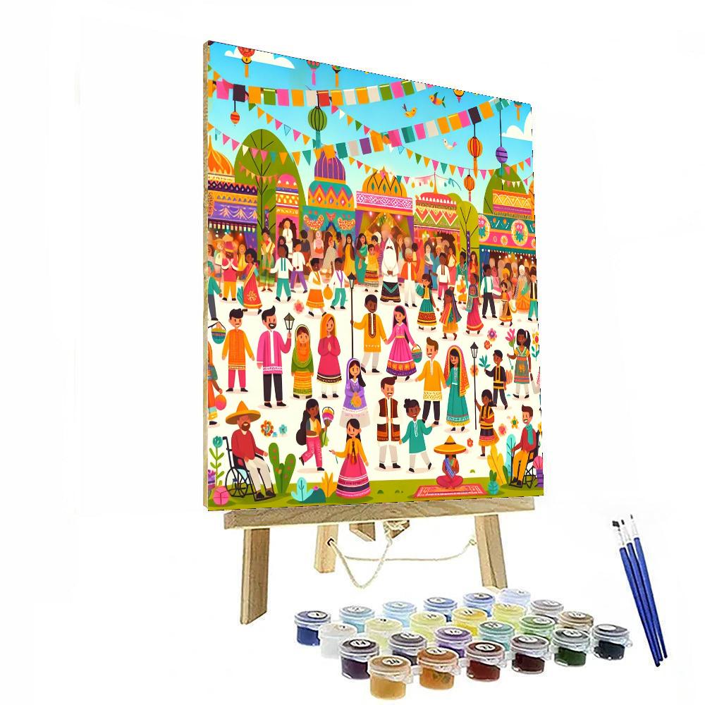 Cultural Festival Extravaganza Painting Number Kit