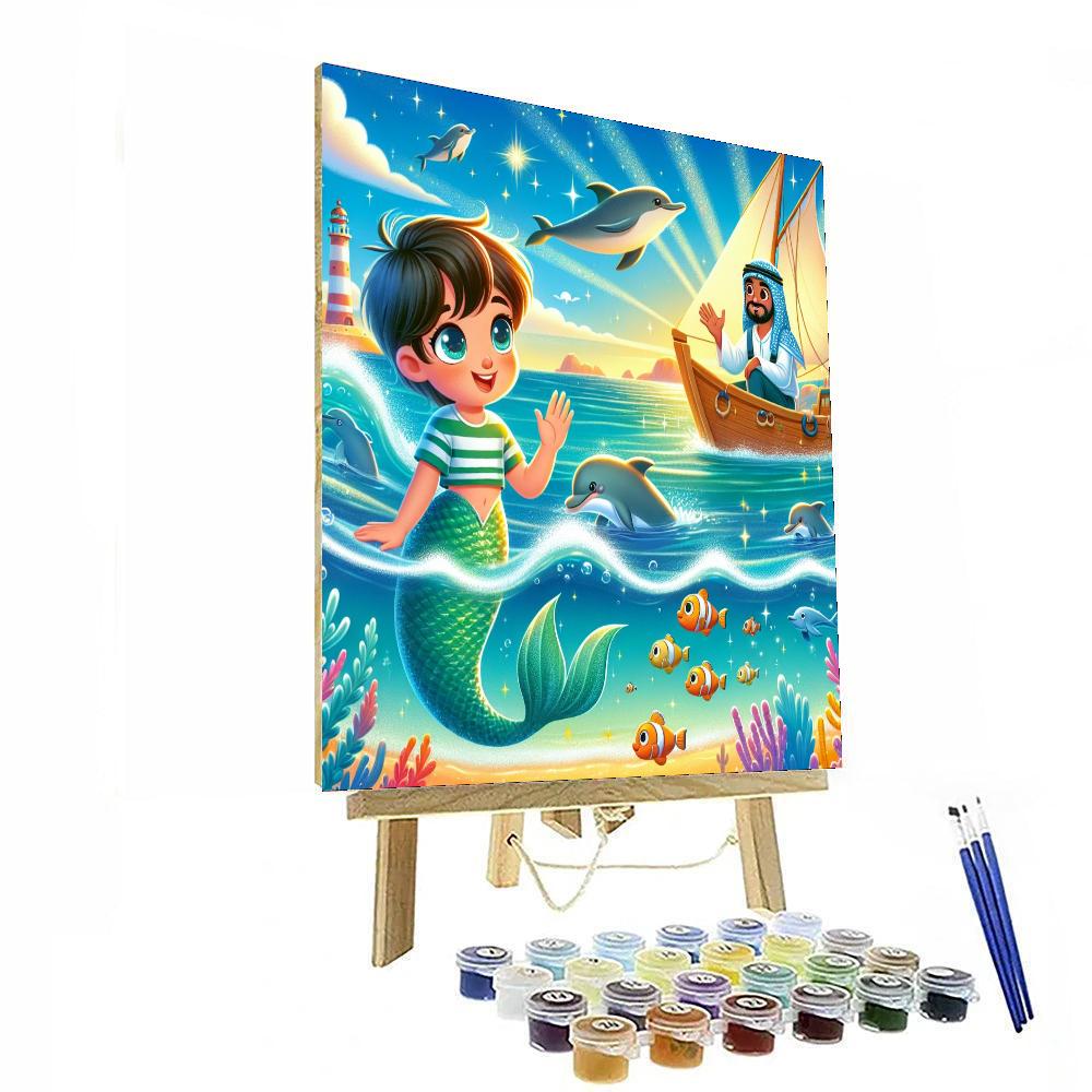 Fantasy Mermaid Voyage Painting Number Kit