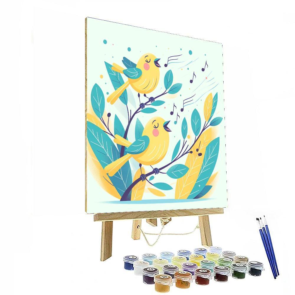 Singing Canary Chorus Number Painting